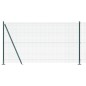 vidaXL Recinzione in rete saldata con 7 post flangiati Verde 1,2x10 m Acciaio