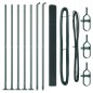vidaXL Set di Pali Verde Set di 2 Verde Acciaio Zincato 10 x 1,5 m