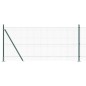 vidaXL Recinzione in Rete Saldata con 13 Pali Flangiati Verde 1x25 m Acciaio