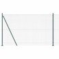 vidaXL Recinzione in Rete Saldata con 13 Pali Flangiati Verde 1.6x25 m Acciaio