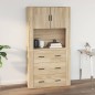 Armadietto a Muro Rovere Sonoma 80x33x80 cm Legno Multistrato Armadietto a Muro Rovere Sonoma 80x33x80 cm Legno Multistrato