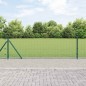 vidaXL Recinto in Rete Saldato con 13 Pali Flangiati Verde 0.6x50 m Acciaio