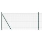 vidaXL Recinzione in Filo Saldato con 13 Poste Flangiate Verde 0,8x50 m Acciaio