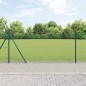 vidaXL Recinzione in Rete Saldata con 13 Posti Flangiati Verde 1x50 m Acciaio