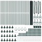 vidaXL Recinzione in Rete Saldato con 13 Pali Flangiati Verde 1.2x50 m Acciaio