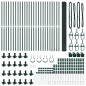 vidaXL Recinzione in Rete Saldato con 13 Supporti Flangiati Verde 1.4x50 m Acciaio