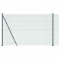 vidaXL Recinzione in Rete Saldata con 13 Pali Flangiati Verde 1.5x50 m Acciaio