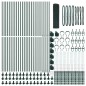 vidaXL Recinzione in Rete Saldature con 13 Pali Flangiati Verde 1x100 m Acciaio