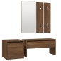 Set di Mobili da Corridoio Rovere Marrone in Legno Multistrato Set di Mobili da Corridoio Rovere Marrone in Legno Multistrato