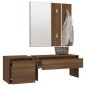 Set di Mobili da Corridoio Rovere Marrone in Legno Multistrato Set di Mobili da Corridoio Rovere Marrone in Legno Multistrato