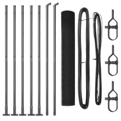 vidaXL Set di Pali da Recinzione Grigi Set di 2 Grigio Metallo, PVC