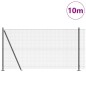 vidaXL Recinzione in Rete Saldato con 7 Posti Flangiati Grigio 1.2x10 m Acciaio vidaXL Recinzione in Rete Saldato con 7 Posti Flangiati Grigio 1.2x10 m Acciaio