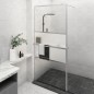 Parete Doccia con Mensola Cromo 100x195cm Vetro ESG e Alluminio Parete Doccia con Mensola Cromo 100x195cm Vetro ESG e Alluminio