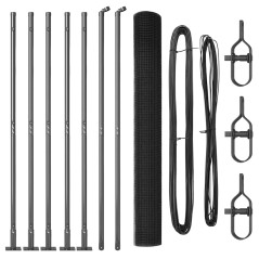 vidaXL Set di pali di recinzione Set di 2 Grigio Acciaio zincato