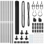vidaXL Set di pali di recinzione Set di 2 Grigio Acciaio zincato