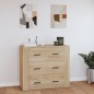 vidaXL Credenza Rovere Sonoma 80x33x70 cm in Legno Multistrato vidaXL Credenza Rovere Sonoma 80x33x70 cm in Legno Multistrato