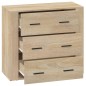 vidaXL Credenza Rovere Sonoma 80x33x70 cm in Legno Multistrato vidaXL Credenza Rovere Sonoma 80x33x70 cm in Legno Multistrato