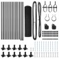 vidaXL Set di Pali della Recinzione Set di 2 Grigio vidaXL Set di Pali della Recinzione Set di 2 Grigio