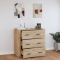 vidaXL Credenza Rovere Sonoma 80x33x70 cm in Legno Multistrato vidaXL Credenza Rovere Sonoma 80x33x70 cm in Legno Multistrato
