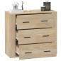vidaXL Credenza Rovere Sonoma 80x33x70 cm in Legno Multistrato vidaXL Credenza Rovere Sonoma 80x33x70 cm in Legno Multistrato