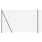 vidaXL Set di Post di Recinzione Set di 2 Grigio Metallo 25 x 1,5 m