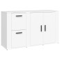 Credenza Bianca 100x33x59,5 cm in Legno Multistrato Credenza Bianca 100x33x59,5 cm in Legno Multistrato