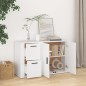 Credenza Bianca 100x33x59,5 cm in Legno Multistrato Credenza Bianca 100x33x59,5 cm in Legno Multistrato