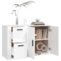 Credenza Bianca 100x33x59,5 cm in Legno Multistrato Credenza Bianca 100x33x59,5 cm in Legno Multistrato