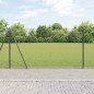 vidaXL Recinzione in rete saldata con 13 pali flangiati grigio 1,2 x 50 m acciaio