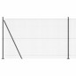 vidaXL Recinzione in Rete Saldato con 13 Pali Flangiati Grigio 1.5x50 m Acciaio