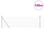 vidaXL Recinzione in rete saldata con 13 post flangiati grigio 0.4x100 m acciaio