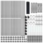 vidaXL Recinzione in Filo Saldato con 13 Post Flangiati Grigio 1x100 m Acciaio vidaXL Recinzione in Filo Saldato con 13 Post Flangiati Grigio 1x100 m Acciaio