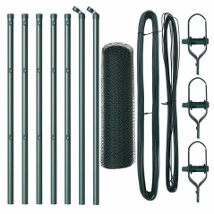 vidaXL Recinzione Esagonale Verde 0.4x10 m in Acciaio