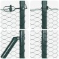 vidaXL Recinzione Esagonale Verde 1x10m in Acciaio di