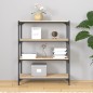 Libreria Rovere Sonoma 80x33x100 cm Legno Multistrato e Acciaio