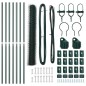 vidaXL Recinzione esagonale verde 1x10 m in acciaio