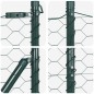 vidaXL Recinzione Esagonale Verde 1x10 m in Acciaio
