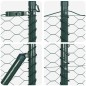 vidaXL Recinzione Esagonale Verde 1.4x10 m di in Acciaio