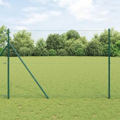 vidaXL Recinzione Esagonale Verde 1,6x10 m in Acciaio
