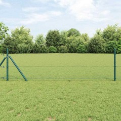 vidaXL Recinzione Esagonale Verde 0,4 x 25 m in Acciaio