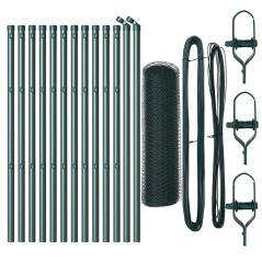vidaXL Recinzione Esagonale Verde 0,4 x 25 m in Acciaio