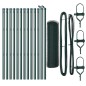 vidaXL Recinzione Esagonale con 7 Post 0,5x25 m Acciaio Verde vidaXL Recinzione Esagonale con 7 Post 0,5x25 m Acciaio Verde