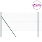 vidaXL Recinzione a Esagono con 7 Post, 1,2x25 m in Acciaio Verde