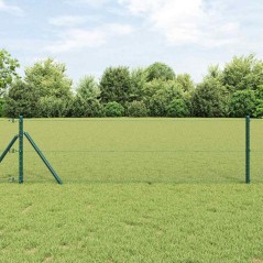 vidaXL Recinzione esagonale verde 0,6x50 m in acciaio