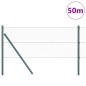 vidaXL Recinzione Esagonale Verde 0.6x50 m in Acciaio