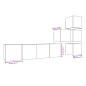 Set di Mobili Porta TV 6 pz Grigio Sonoma in Legno Multistrato Set di Mobili Porta TV 6 pz Grigio Sonoma in Legno Multistrato