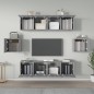 Set di Mobili Porta TV 6 pz Grigio Sonoma in Legno Multistrato Set di Mobili Porta TV 6 pz Grigio Sonoma in Legno Multistrato
