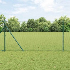 vidaXL Recinzione Esagonale Verde 1.4x50 m in Acciaio di