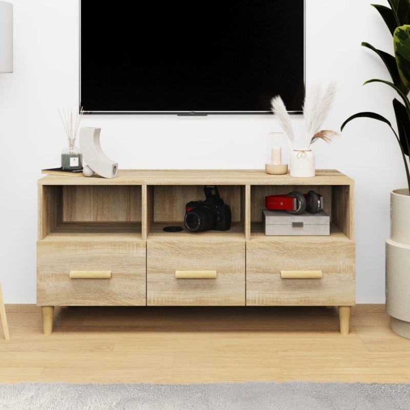 Mobile Porta TV Rovere Sonoma 102x36x50 cm Legno Multistrato Mobile Porta TV Rovere Sonoma 102x36x50 cm Legno Multistrato