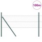 vidaXL Recinzione Esagonale Verde 0,4 x 100 m in Acciaio